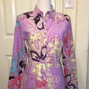 Etro Paisley Shirt Made in Italy Sz 48.